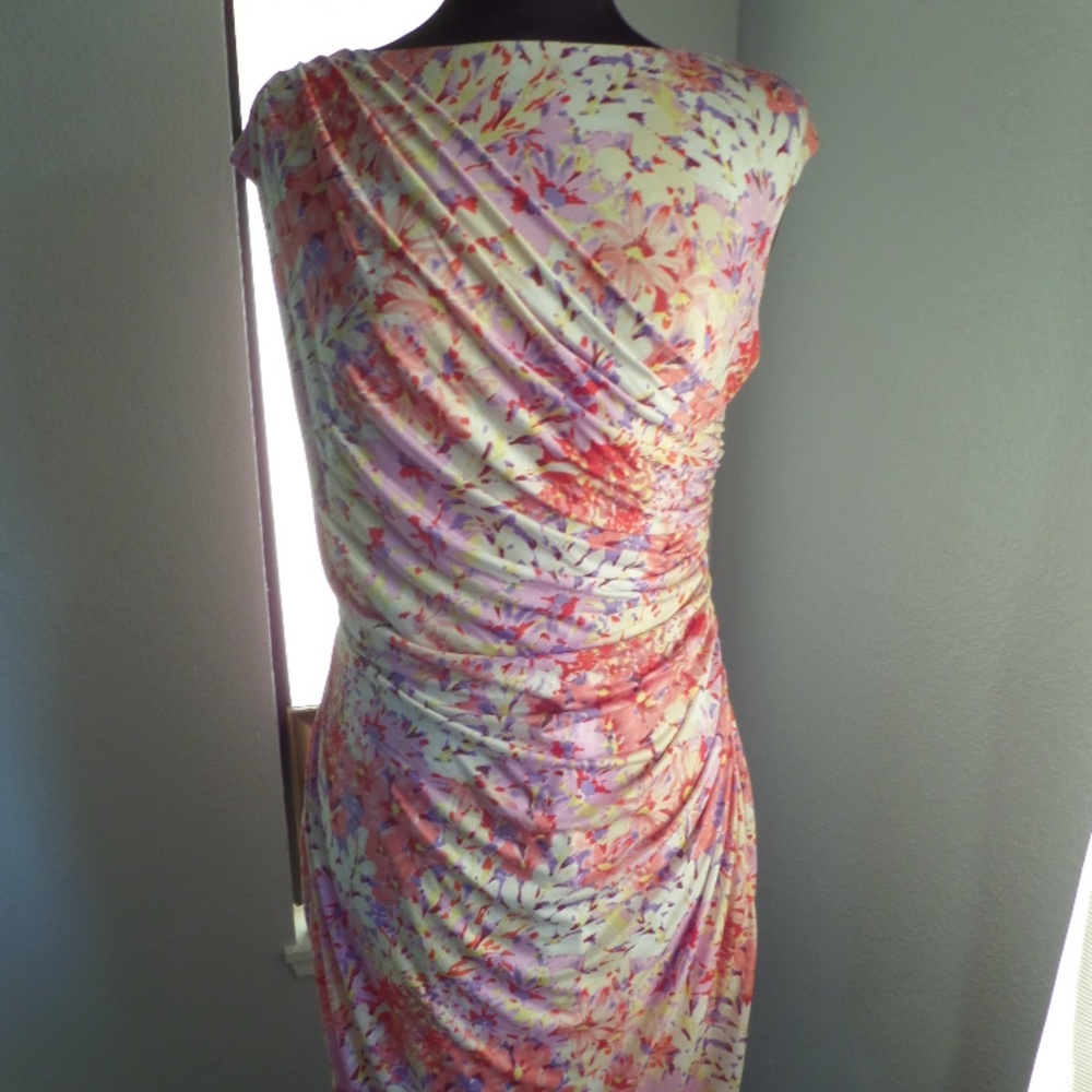 MIDI DRESS AMERICAN LIVING Size 14 MULTICOLOR